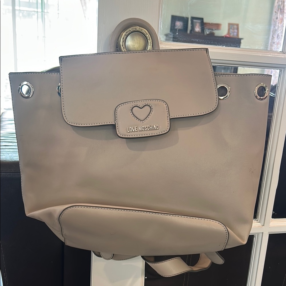Love Moschino Cream Backpack